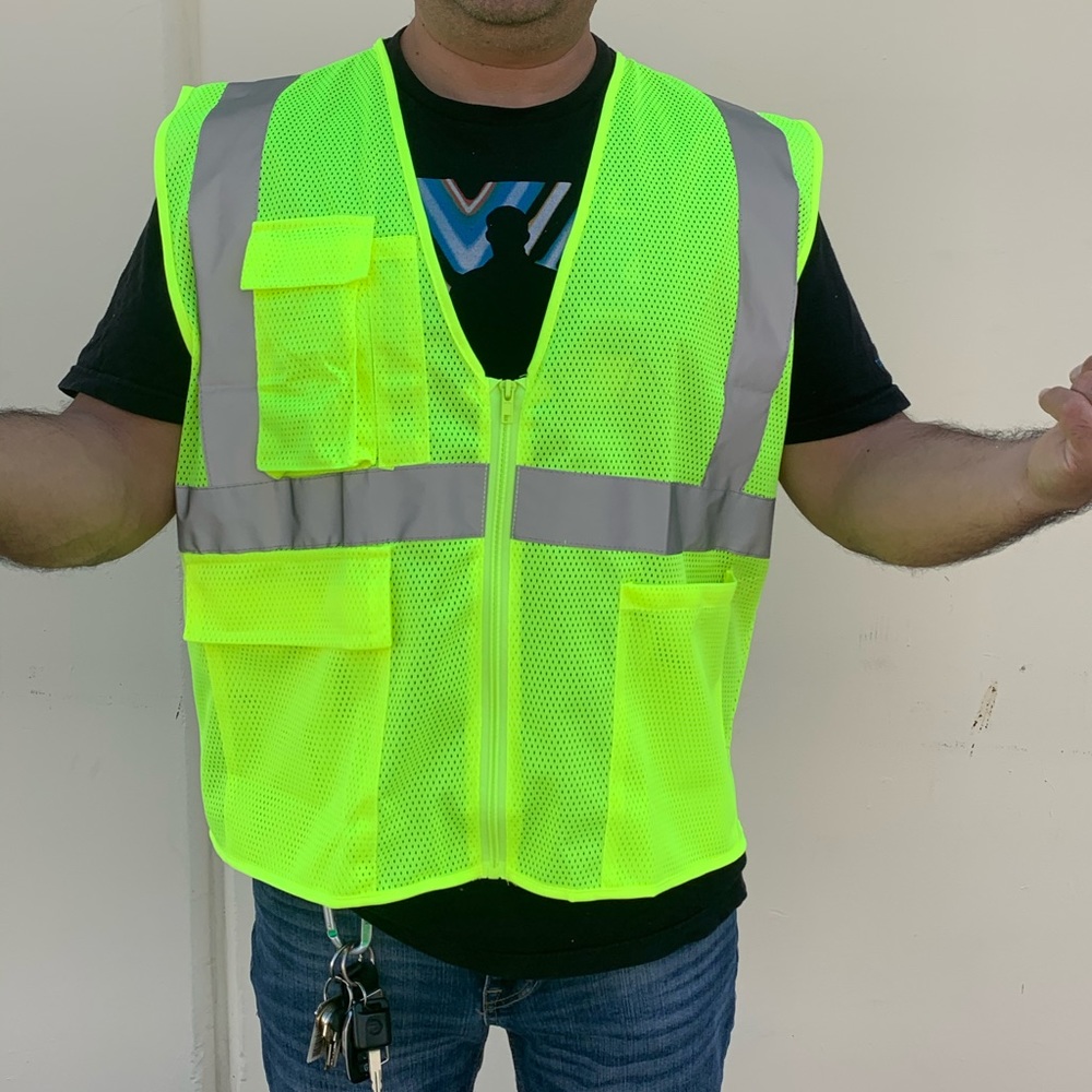 High Visibility Safety Vest Reflective. Neon